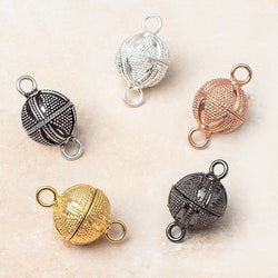 15mm Pave Triangle Design Magnetic Clasp 1 piece (ONLINE ORDER ONLY)