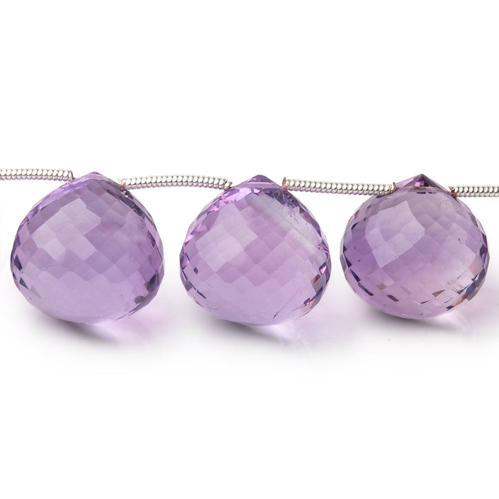 15mm Pink Amethyst Faceted Candy Kiss Beads 7 inch 11 pieces (ONLINE ORDER ONLY)