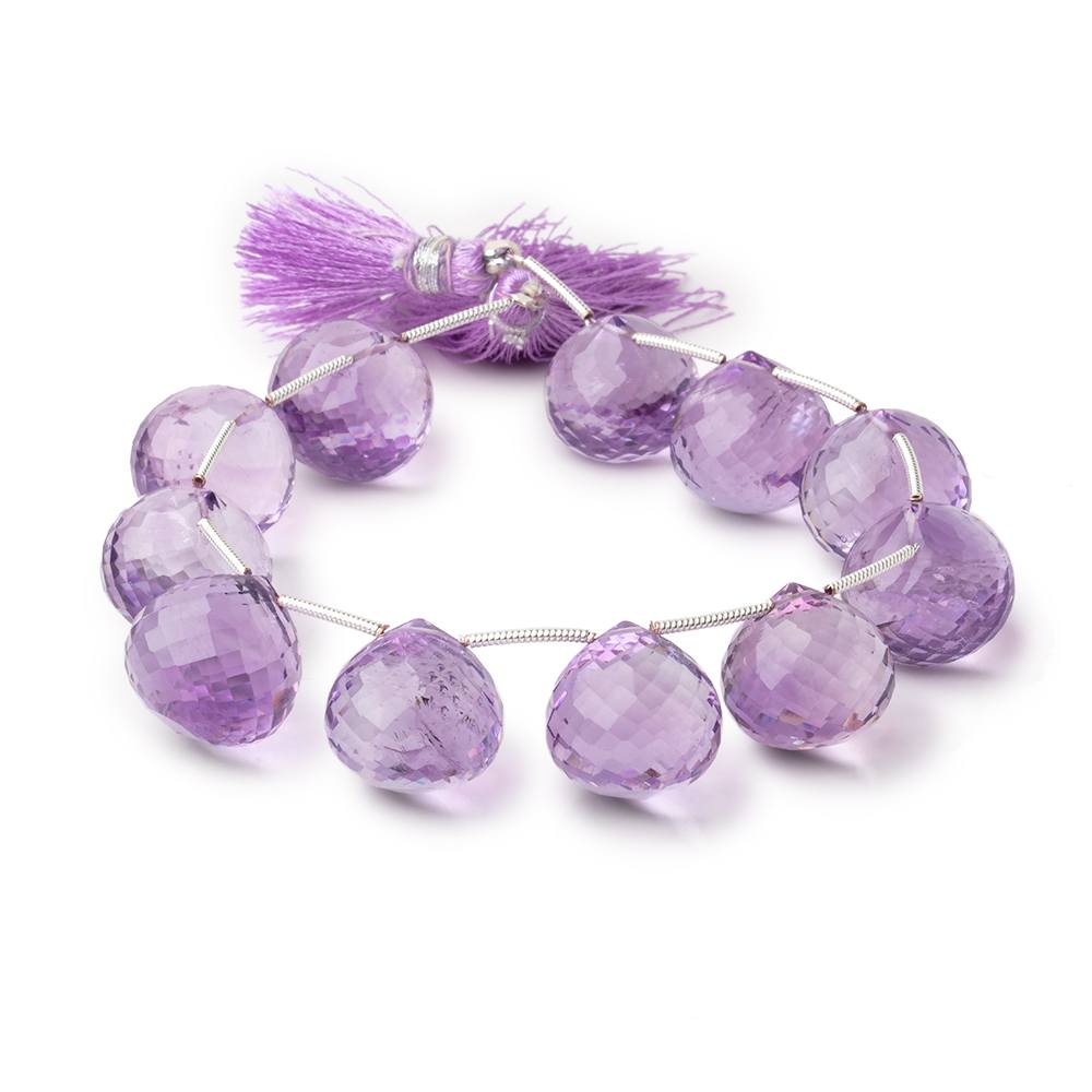 15mm Pink Amethyst Faceted Candy Kiss Beads 7 inch 11 pieces (ONLINE ORDER ONLY)