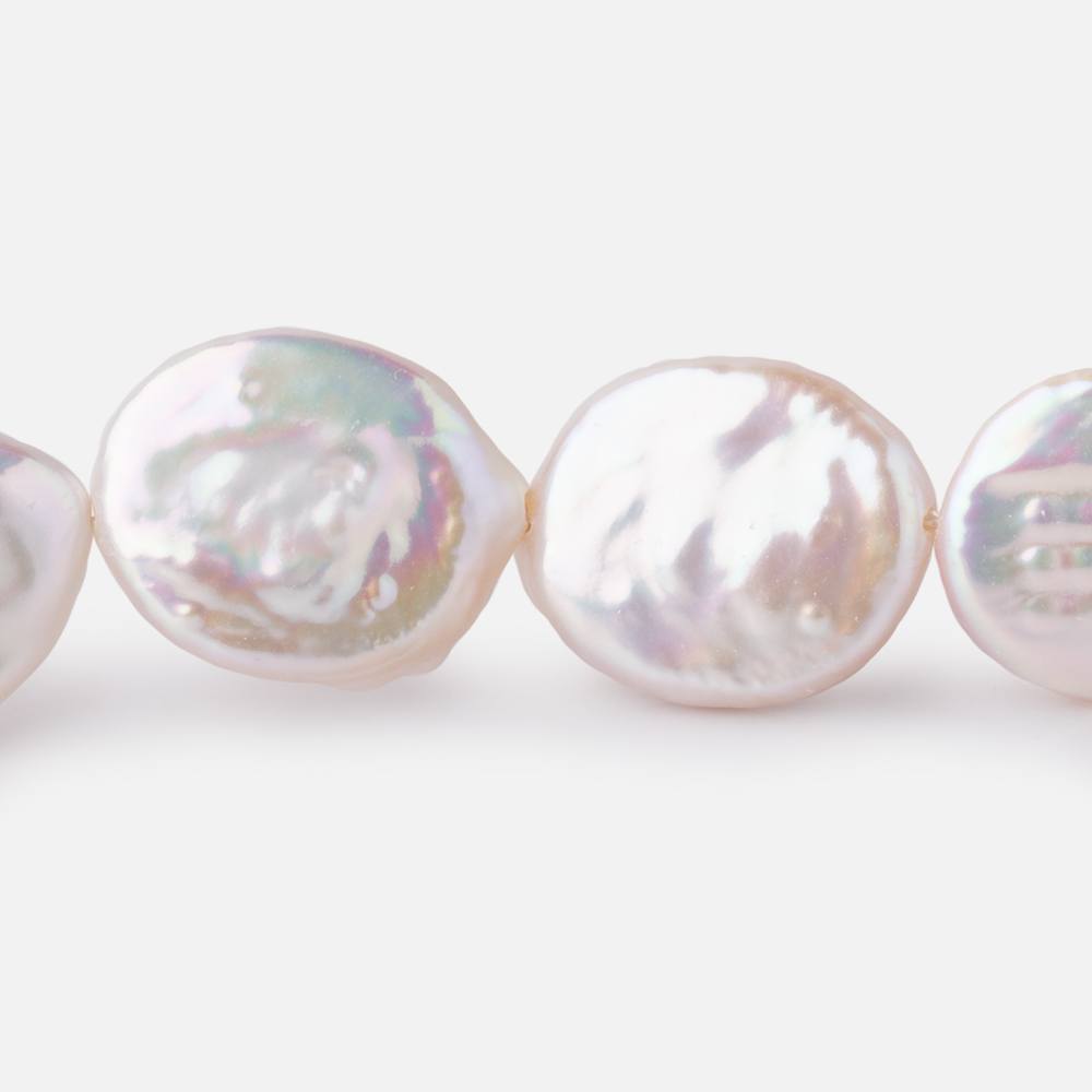 15mm Rosé White Coin Freshwater Pearls 15.5 inch 23 pieces (ONLINE ORDER ONLY)