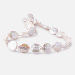 15mm Rosé White Coin Freshwater Pearls 15.5 inch 23 pieces (ONLINE ORDER ONLY)