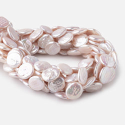 15mm Rosé White Coin Freshwater Pearls 15.5 inch 23 pieces (ONLINE ORDER ONLY)