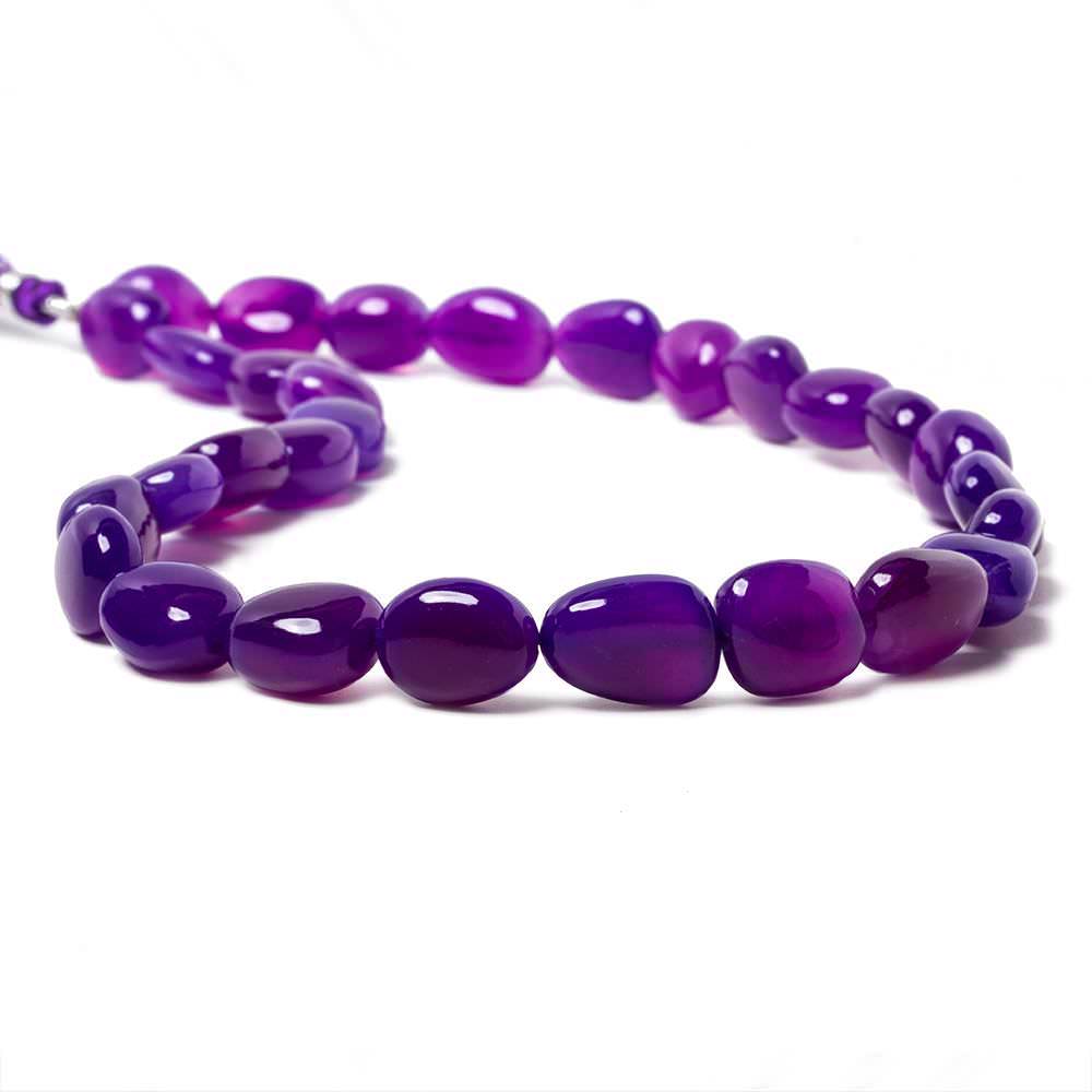 15mm Shaded Purple Chalcedony Plain Nugget Beads 16 inch 28 pieces (ONLINE ORDER ONLY)