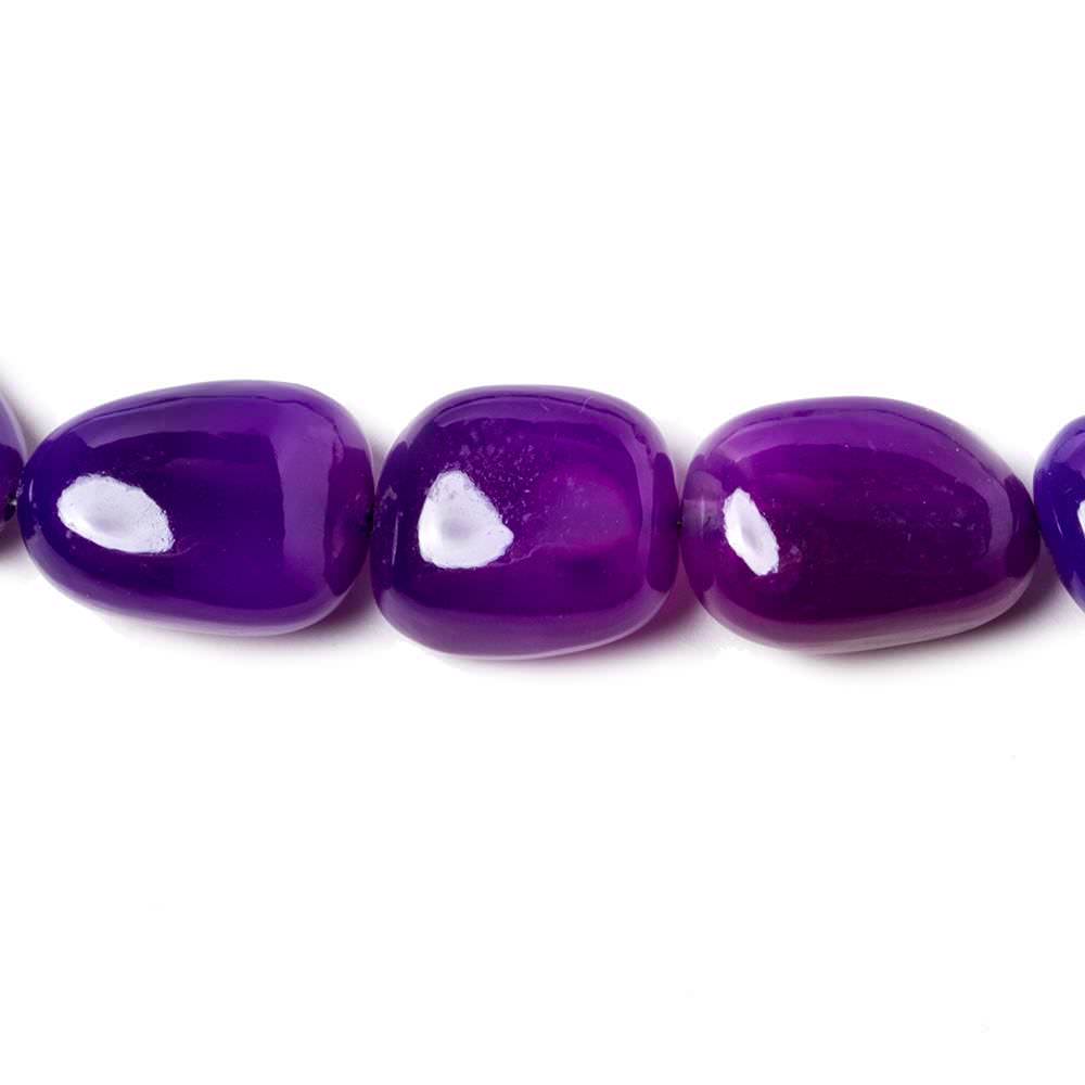 15mm Shaded Purple Chalcedony Plain Nugget Beads 16 inch 28 pieces (ONLINE ORDER ONLY)