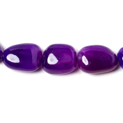 15mm Shaded Purple Chalcedony Plain Nugget Beads 16 inch 28 pieces (ONLINE ORDER ONLY)