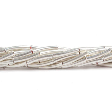 1.5mm Sterling Silver Plated Copper Curved Tube 8 inch 20 pcs (ONLINE ORDER ONLY)