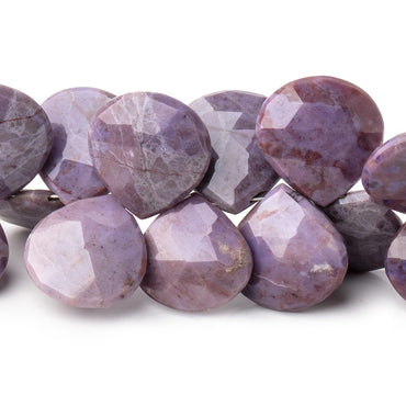 15mm Turkish Purple Jade Faceted Heart Beads 4.5 inch 20 pieces (ONLINE ORDER ONLY)