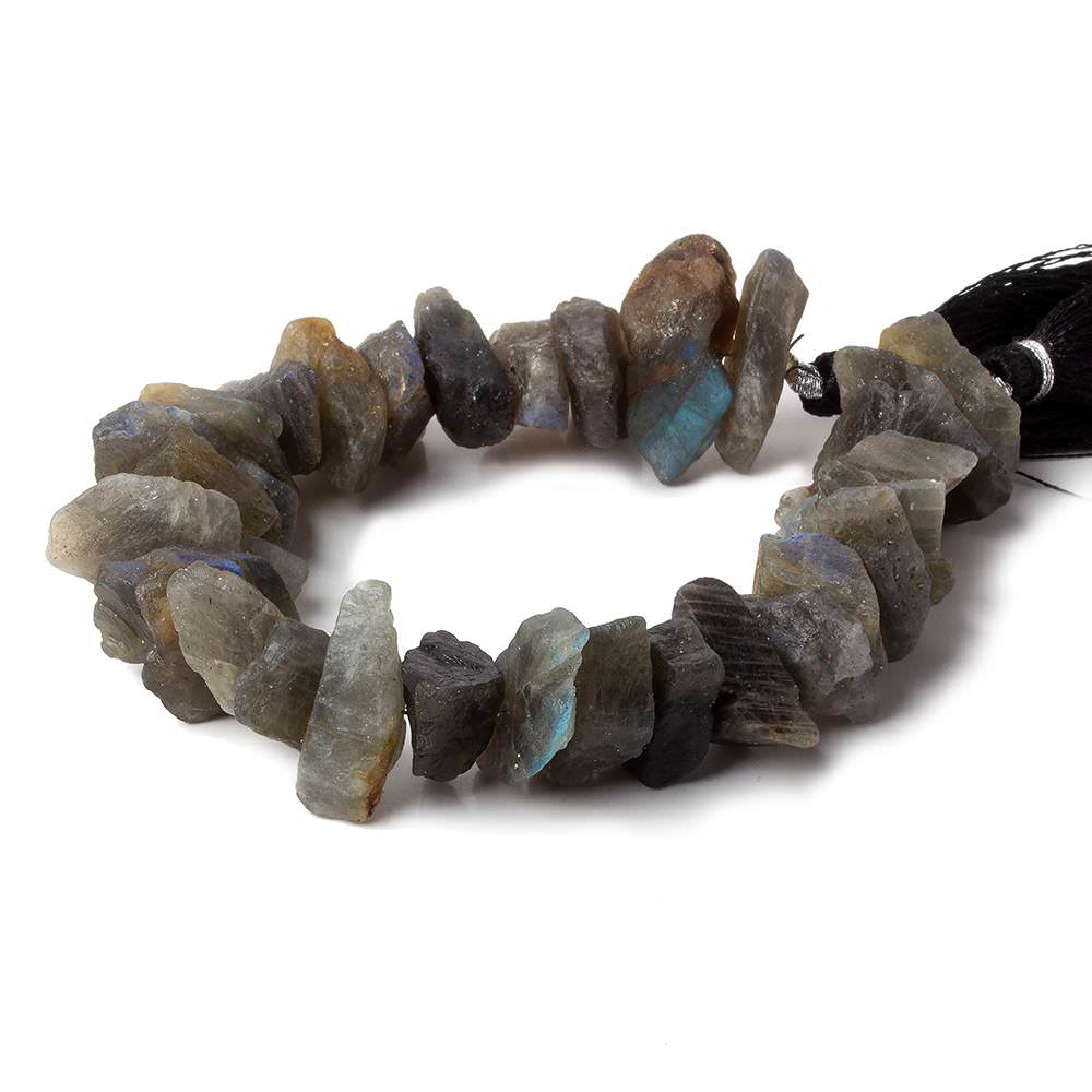 15x10-19x12mm Labradorite center drilled Natural Crystal Chip beads 7.5 inch 26 beads (ONLINE ORDER ONLY)