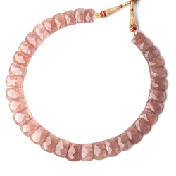 15x10-20x15mm Strawberry Quartz double drilled faceted fancy shape collar 34 beads (ONLINE ORDER ONLY)