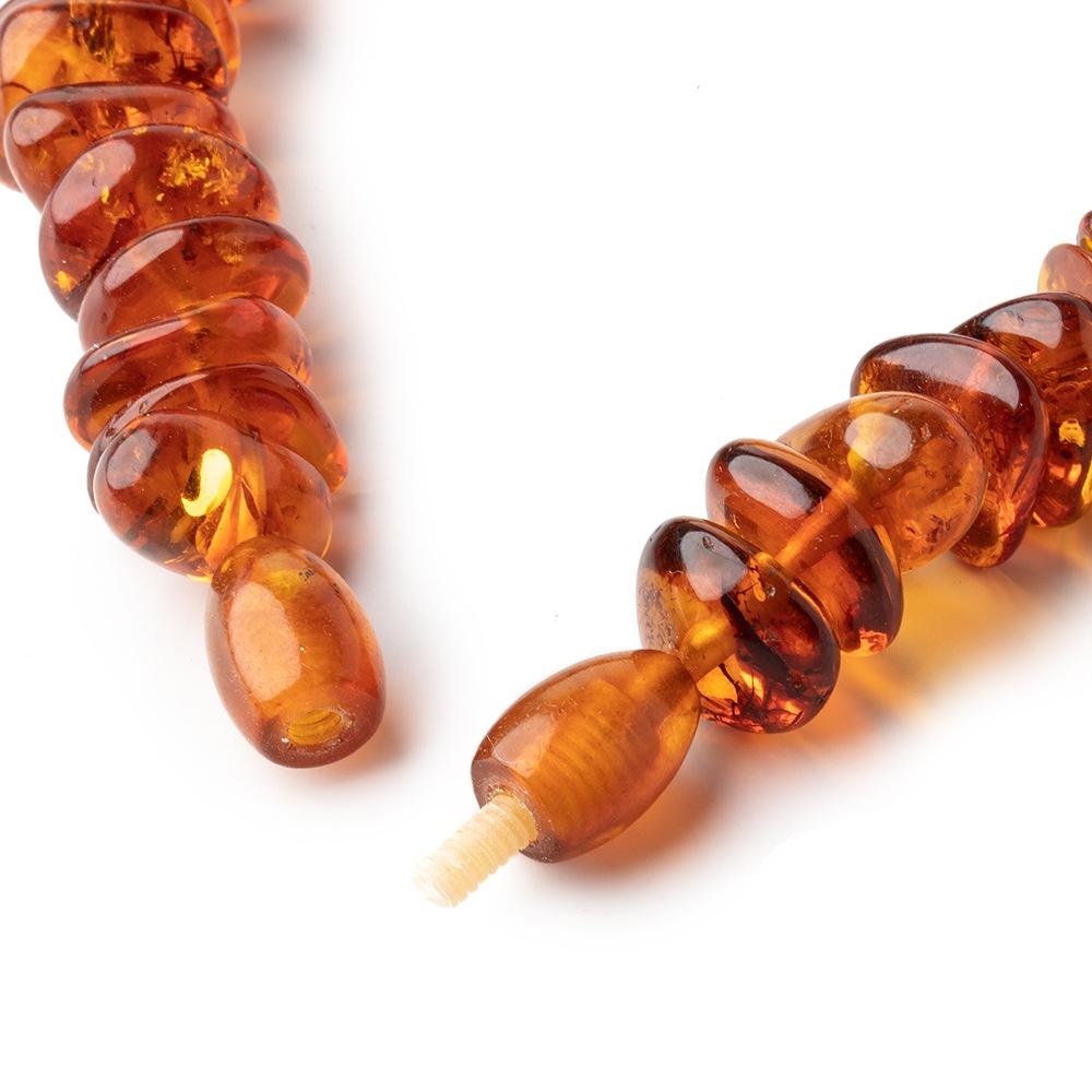 15x10-23x17mm Baltic Amber Plain Nugget Beads 20 inch 90 pieces (ONLINE ORDER ONLY)