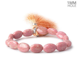 15x10mm Thulite Plain Oval Beads 8 inch 13 pieces A 1mm drill hole (ONLINE ORDER ONLY)