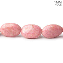 15x10mm Thulite Plain Oval Beads 8 inch 13 pieces A 1mm drill hole (ONLINE ORDER ONLY)