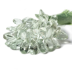 15x10mm Prasiolite Pavilion Faceted Pear Beads 8 inch 49 pieces AAA (ONLINE ORDER ONLY)