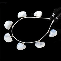 15x11-16x12mm Rainbow Moonstone Faceted Half Moon Beads 6 inch 7 pieces (ONLINE ORDER ONLY)