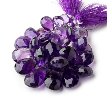 15x11-30x18mm Amethyst Faceted Pear Beads 6 inch 28 pieces AAA (ONLINE ORDER ONLY)