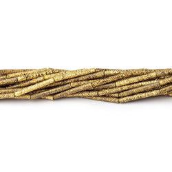 1.5x11mm Textured Brass Tube Bead 8 inch 17 beads (ONLINE ORDER ONLY)