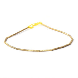 1.5x11mm Textured Brass Tube Bead 8 inch 17 beads (ONLINE ORDER ONLY)