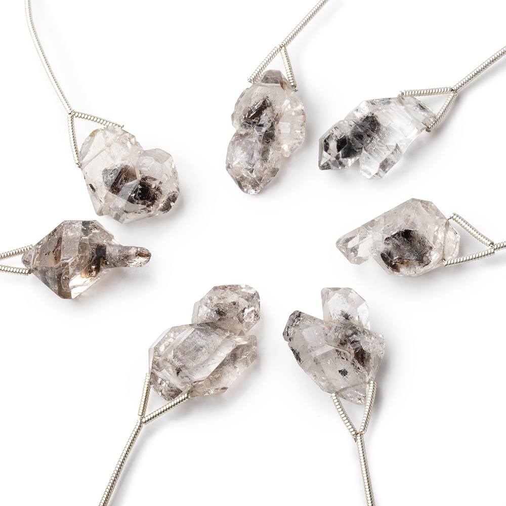 15x12-19x14mm Double Terminated Quartz Natural Crystal Focal 1 Bead (ONLINE ORDER ONLY)