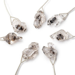 15x12-19x14mm Double Terminated Quartz Natural Crystal Focal 1 Bead (ONLINE ORDER ONLY)