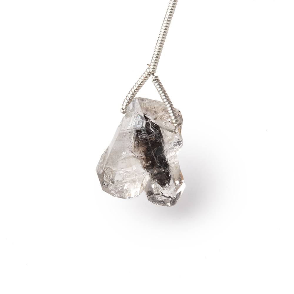 15x12-19x14mm Double Terminated Quartz Natural Crystal Focal 1 Bead (ONLINE ORDER ONLY)
