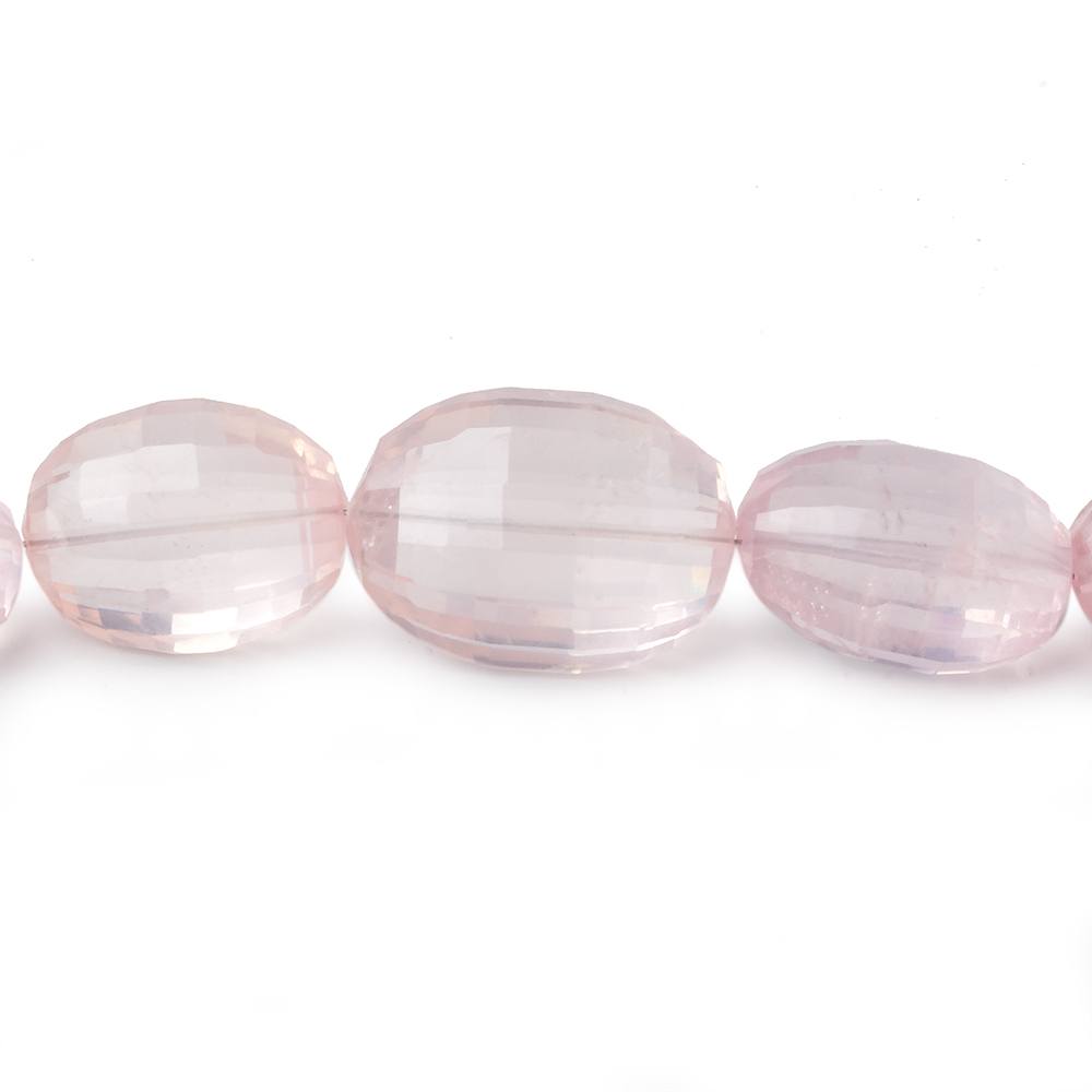 15x12-19x15mm Rose Quartz checkerboard faceted oval beads 16 inch 25 pcs AAA (ONLINE ORDER ONLY)