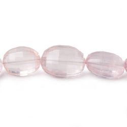 15x12-19x15mm Rose Quartz checkerboard faceted oval beads 16 inch 25 pcs AAA (ONLINE ORDER ONLY)