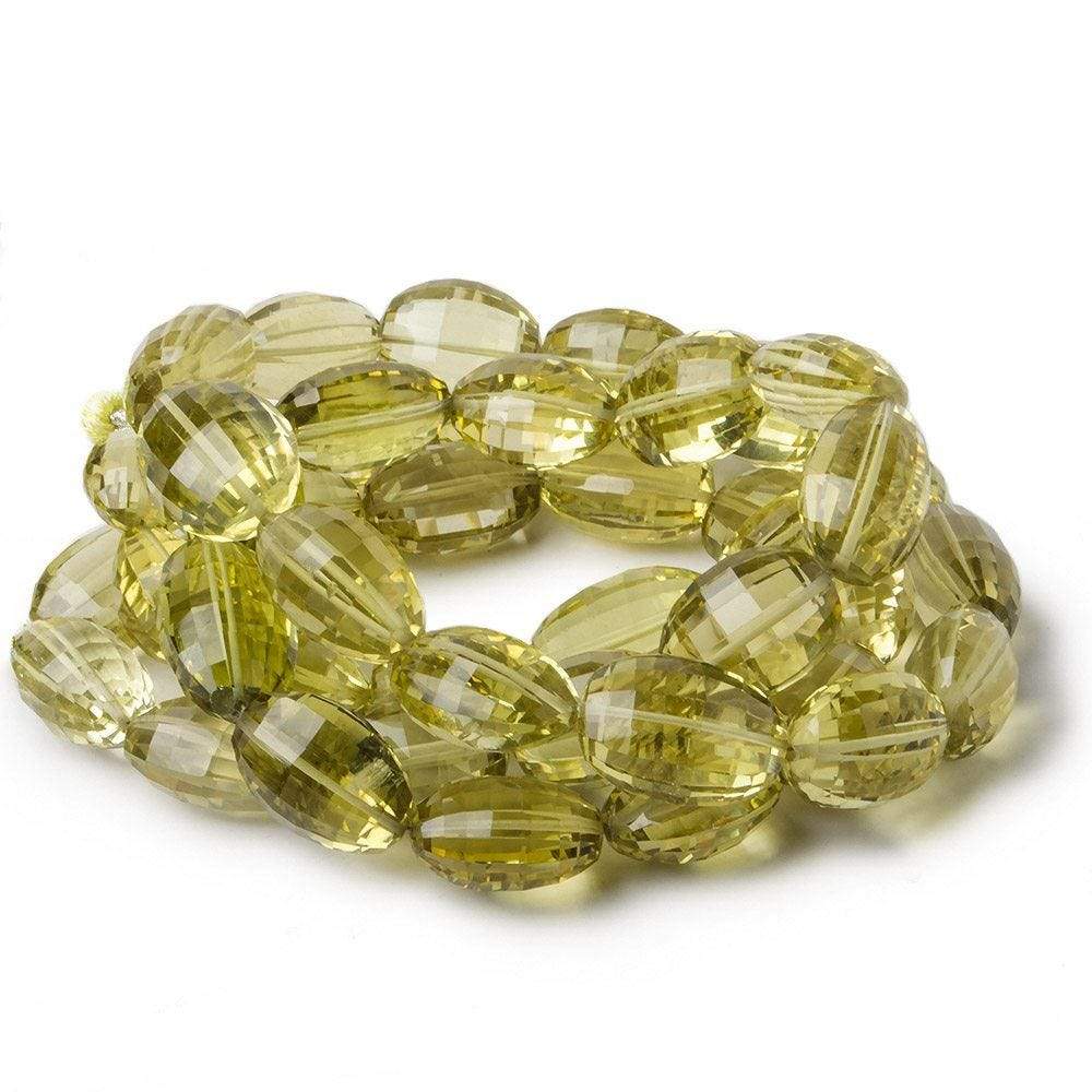 14x10-18x10mm Lemon Quartz Straight Drill Faceted Ovals 16 inch 28 pieces AA (ONLINE ORDER ONLY)