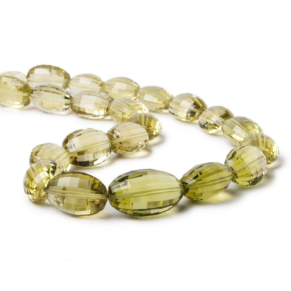 14x10-18x10mm Lemon Quartz Straight Drill Faceted Ovals 16 inch 28 pieces AA (ONLINE ORDER ONLY)