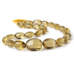 15x12-26x21mm Honey Quartz Checkerboard Faceted Ovals AAA Grade 25 beads (ONLINE ORDER ONLY)