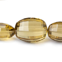 15x12-26x21mm Honey Quartz Checkerboard Faceted Ovals AAA Grade 25 beads (ONLINE ORDER ONLY)
