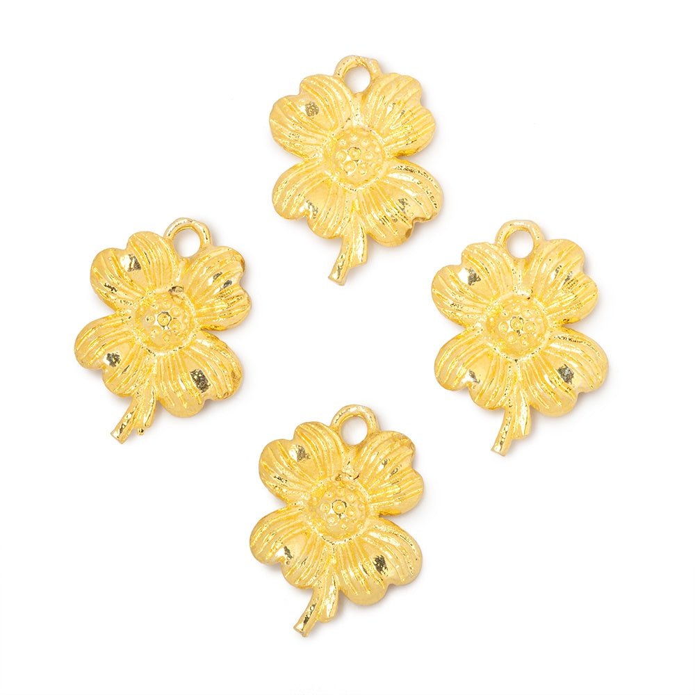 15x12mm Flower Pendant Charm Set of 4 pieces (ONLINE ORDER ONLY)