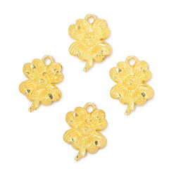 15x12mm Flower Pendant Charm Set of 4 pieces (ONLINE ORDER ONLY)