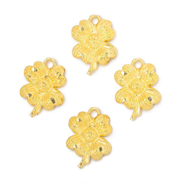 15x12mm Flower Pendant Charm Set of 4 pieces (ONLINE ORDER ONLY)