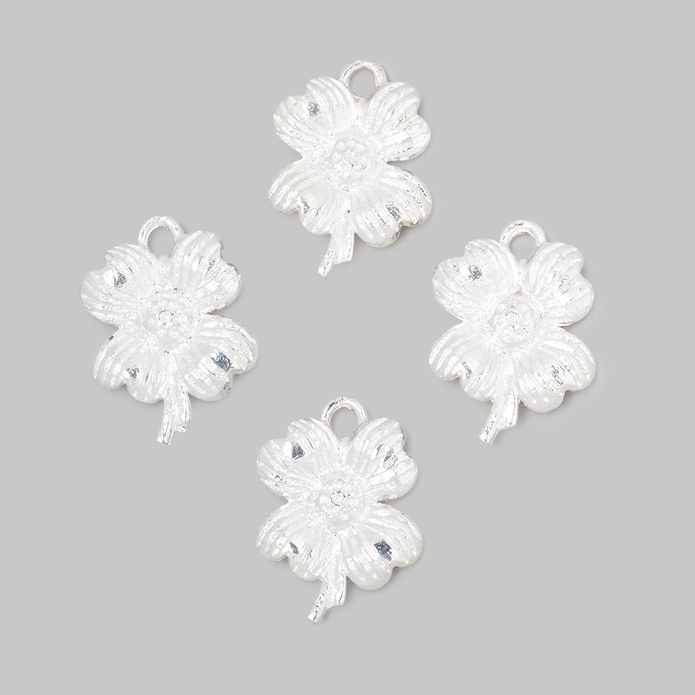 15x12mm Flower Pendant Charm Set of 4 pieces (ONLINE ORDER ONLY)