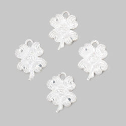 15x12mm Flower Pendant Charm Set of 4 pieces (ONLINE ORDER ONLY)