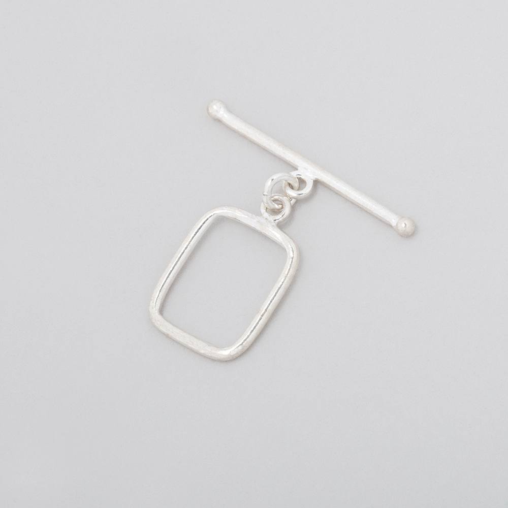 15x12mm Sterling Silver Toggle Rounded Rectangle 1 piece (ONLINE ORDER ONLY)