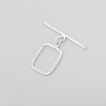 15x12mm Sterling Silver Toggle Rounded Rectangle 1 piece (ONLINE ORDER ONLY)