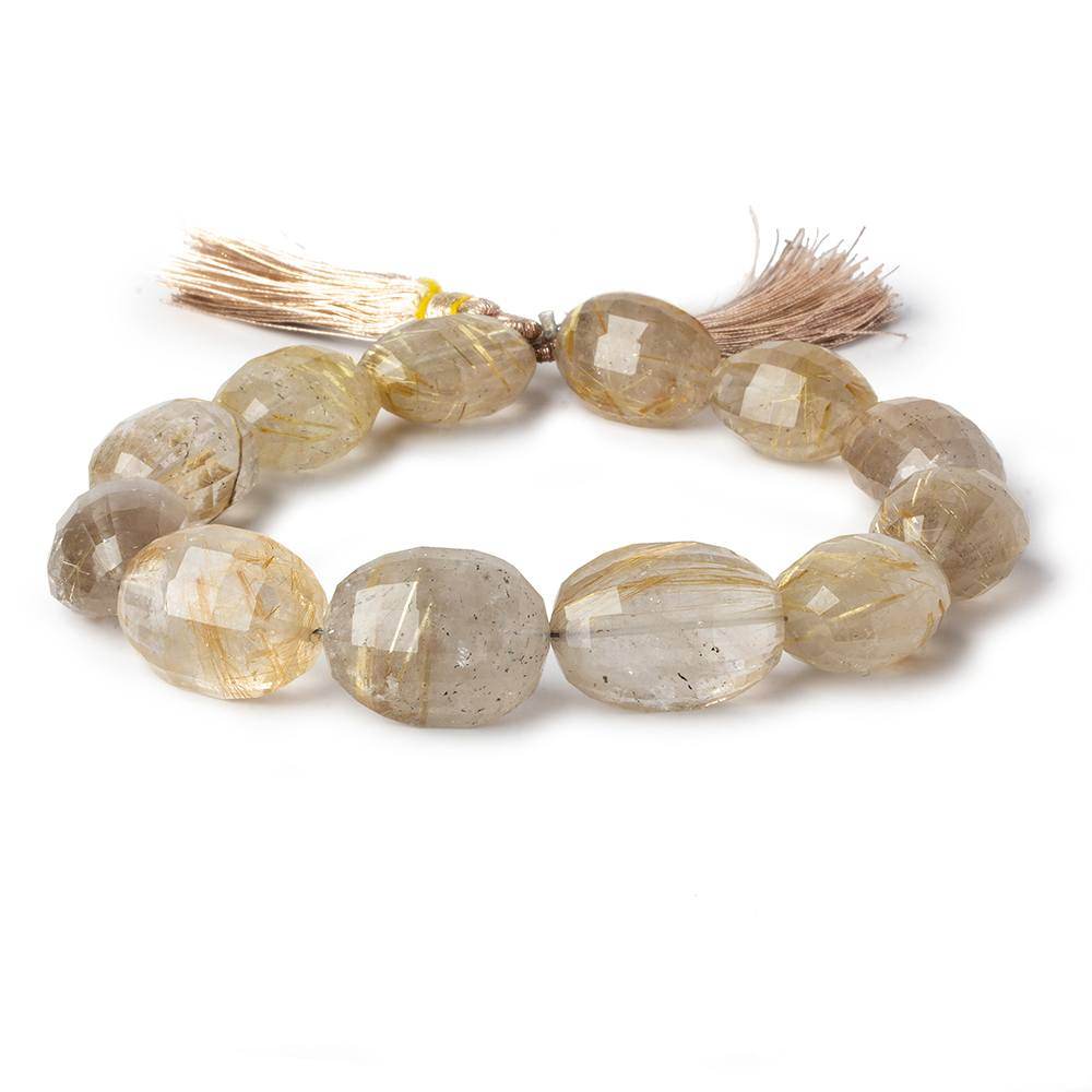 15x12x10-18x13x10mm Rutilated Quartz faceted oval beads 15.5 inch 16 pieces AA (ONLINE ORDER ONLY)