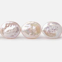 15x13-17x14mm Rosé White Oval Freshwater Pearls 16 inch 23 Beads (ONLINE ORDER ONLY)