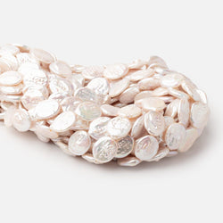15x13-17x14mm Rosé White Oval Freshwater Pearls 16 inch 23 Beads (ONLINE ORDER ONLY)