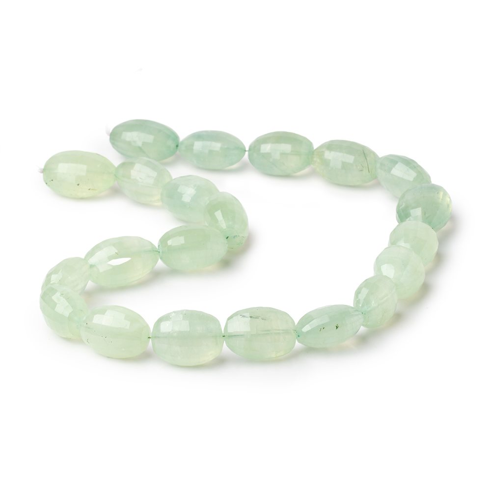 15x13-19x13mm Prehnite Checkerboard Faceted Oval Beads 14 inch 23 pieces (ONLINE ORDER ONLY)