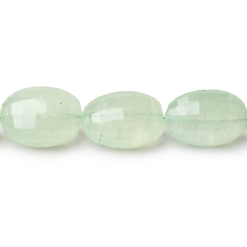 15x13-19x13mm Prehnite Checkerboard Faceted Oval Beads 14 inch 23 pieces (ONLINE ORDER ONLY)