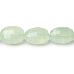 15x13-19x13mm Prehnite Checkerboard Faceted Oval Beads 14 inch 23 pieces (ONLINE ORDER ONLY)