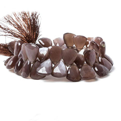 15x13-19x15mm Chocolate Moonstone faceted flat trillion beads 8 inch 36 pcs (ONLINE ORDER ONLY)