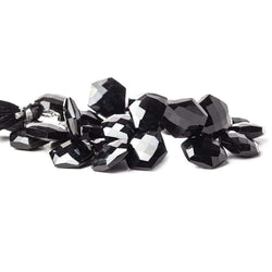 15x15mm Black Onyx faceted hexagon beads 7 inch 31 pieces AAA (ONLINE ORDER ONLY)