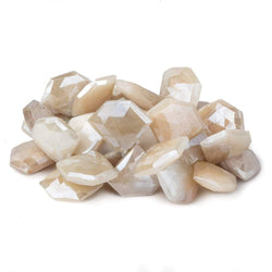 15x19-19x23mm Mystic Off White Moonstone Faceted Pentagonals 8 inch 32 beads (ONLINE ORDER ONLY)
