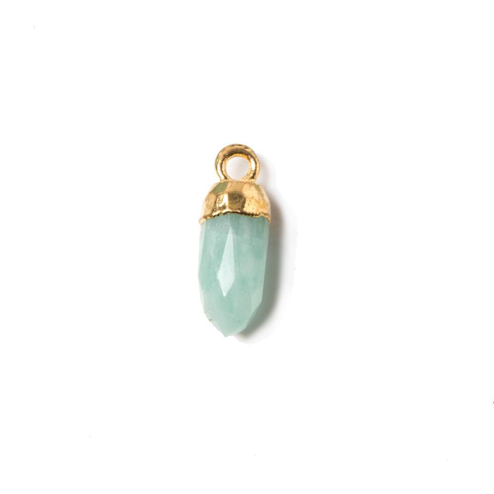 15x5mm Gold Leafed Amazonite Spike Pendant 1 piece (ONLINE ORDER ONLY)