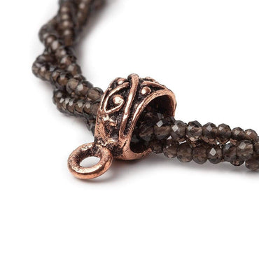 15x6mm Art Deco Antiqued Copper Bail Finding Set of 4 (ONLINE ORDER ONLY)