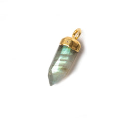 15x6mm Gold Leafed Labradorite Spike Pendants 1 piece (ONLINE ORDER ONLY)