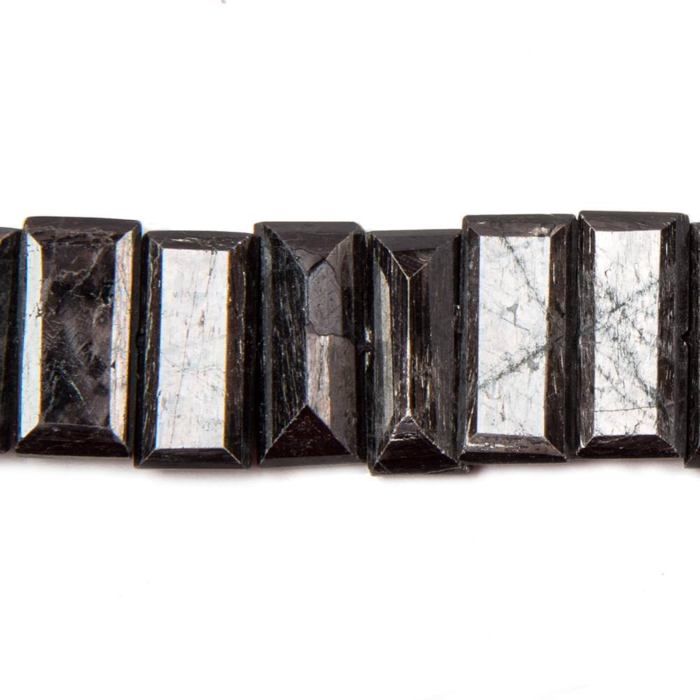 15x7-16x8mm Hypersthene side drilled rectangular emerald cuts 8 inch 27 beads (ONLINE ORDER ONLY)